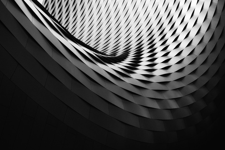 black and white