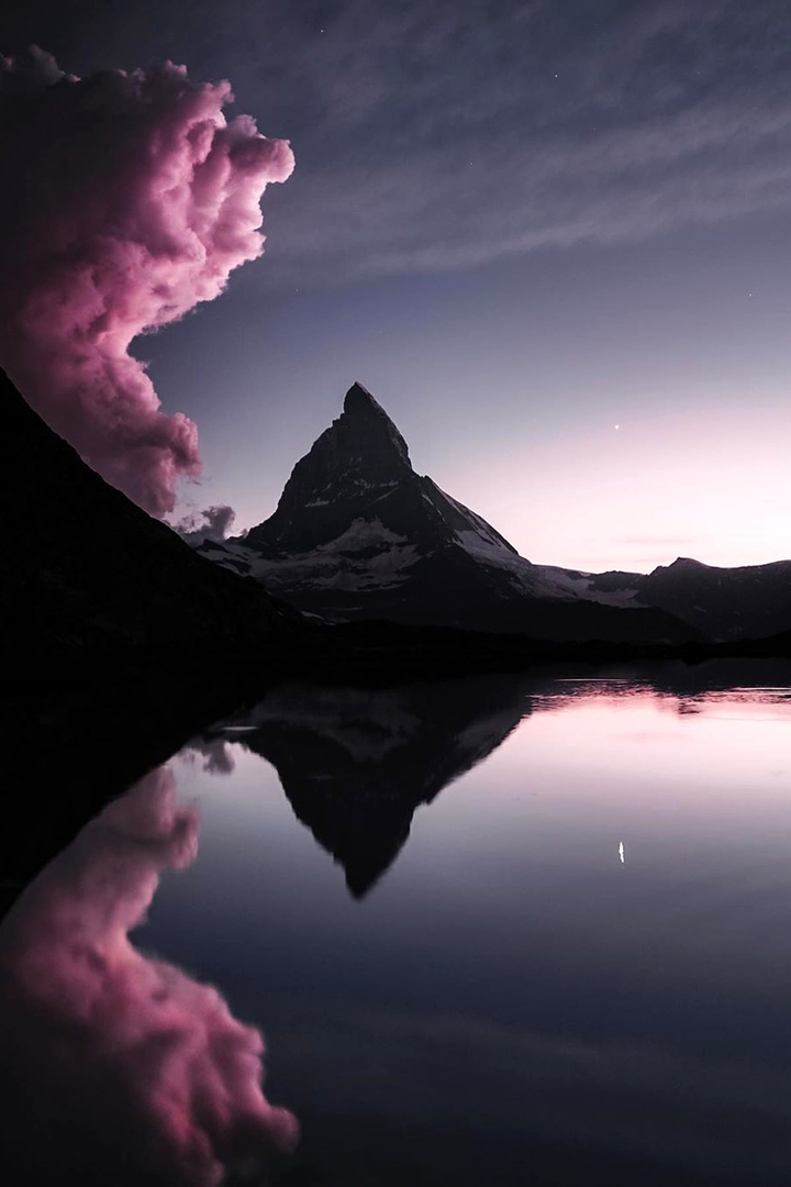 Blue hour in alps
