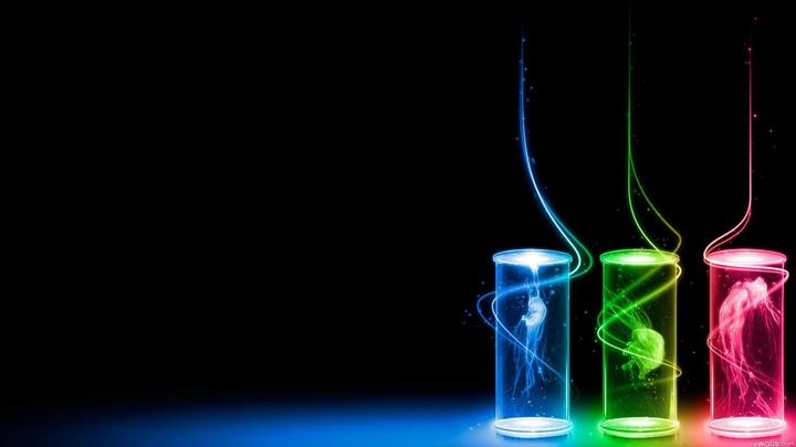 neon bottles