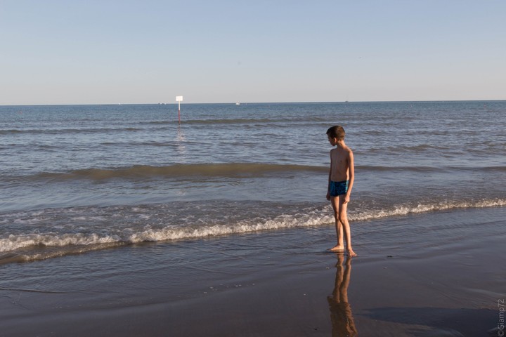 on the beach