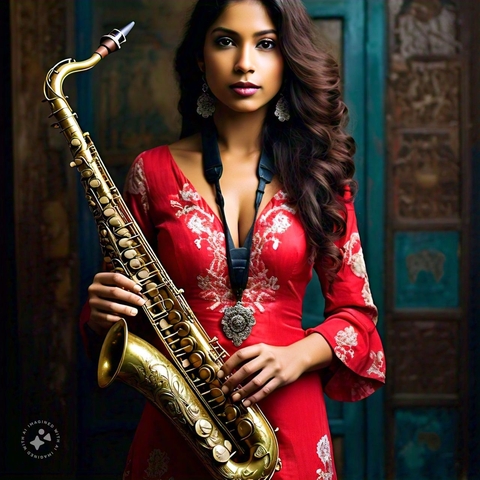 шпалери saxophonist, fashion