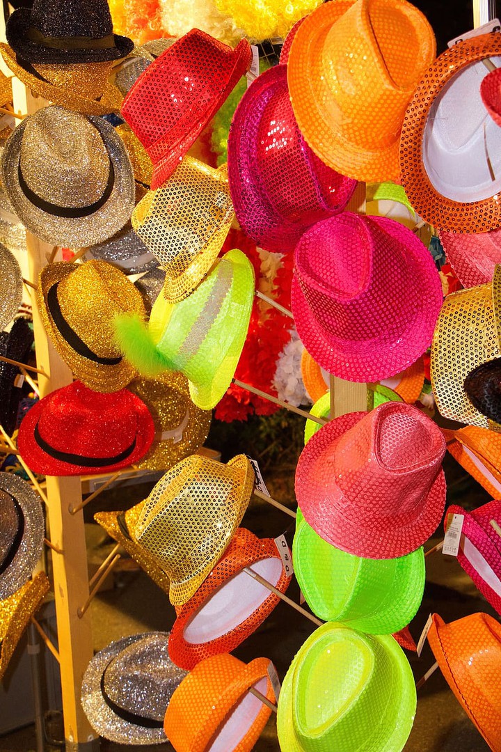 colorful hats...
