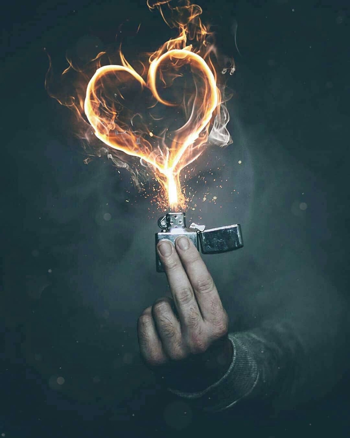 heart .. fire ... background