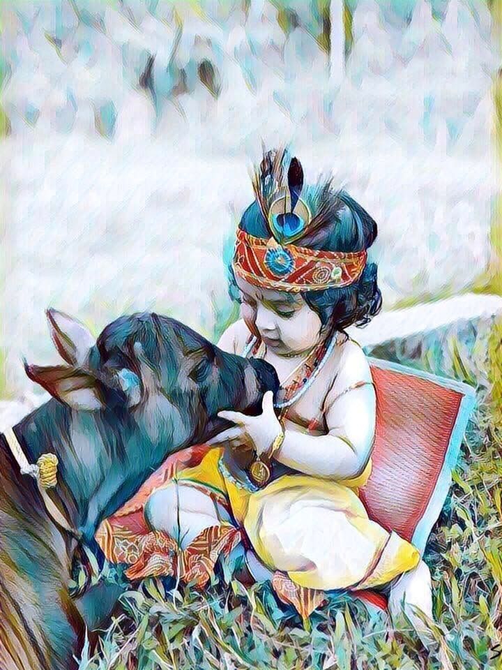 Beautiful good morning with Lord Krishna