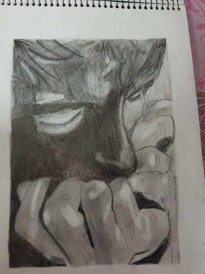 #face #black #charcoal #sorrow #lonliness