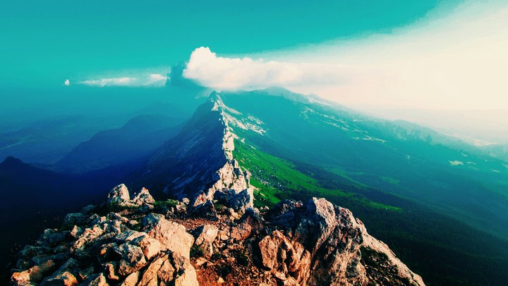 La montagne vue du dessus 