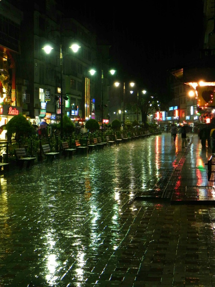Road after shower
