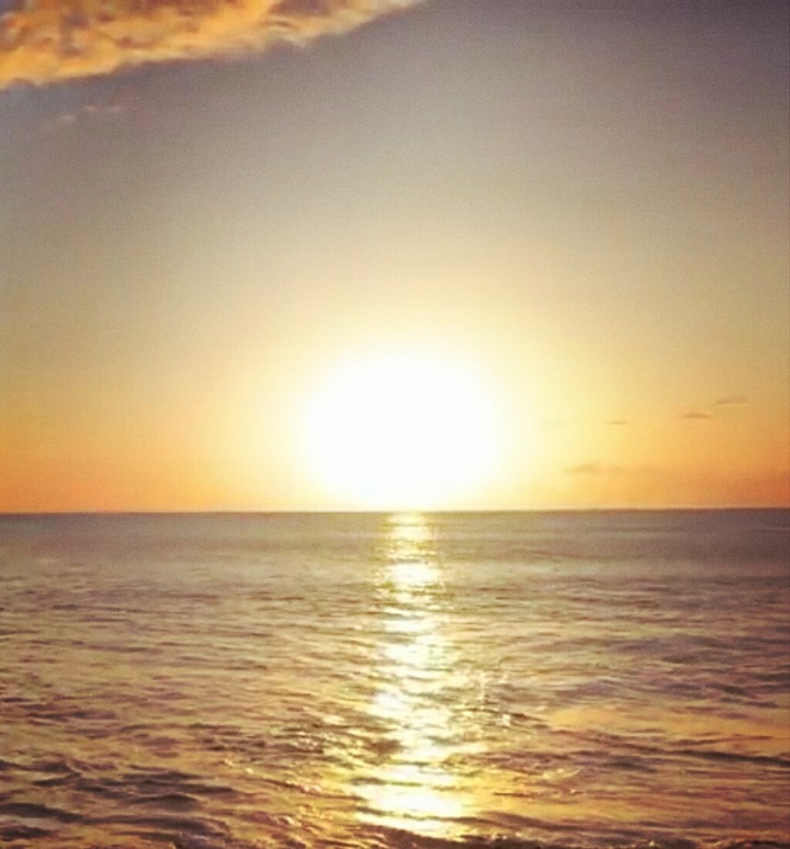 sunset on the water