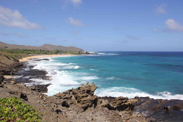 rock and beach