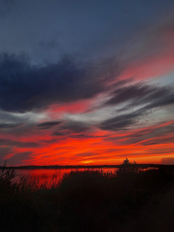 Very bright sunset