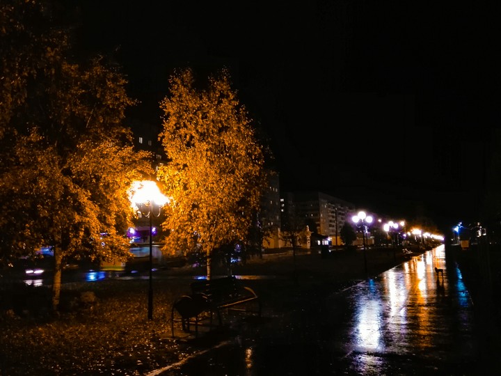 Autumn walkways/ Вечер.Осень.Тротуар.