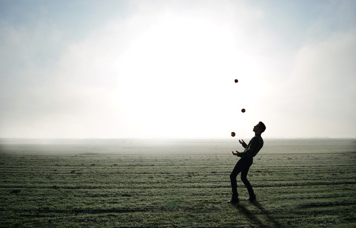 Man Silhouette Juggling