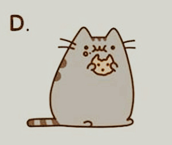 pusheen is now eating a cookie