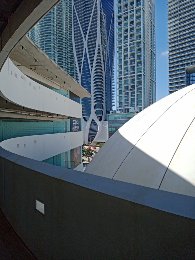 view from outside the Frost Science Museum in Miami