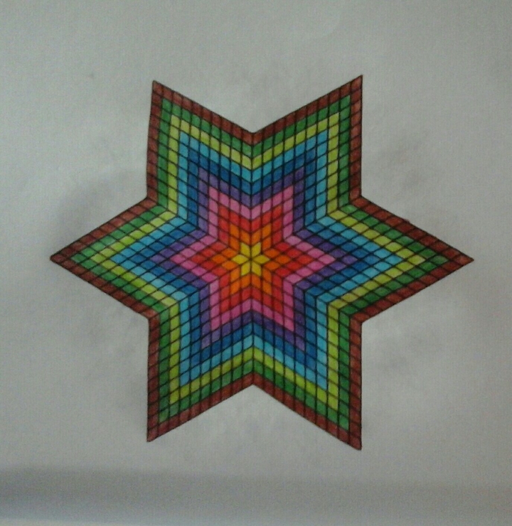 Mandala estrella concéntrica