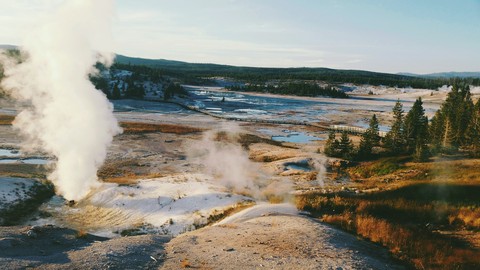 Hotsprings at evening