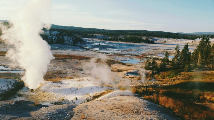Hotsprings at evening
