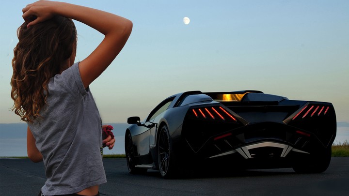 girl for car