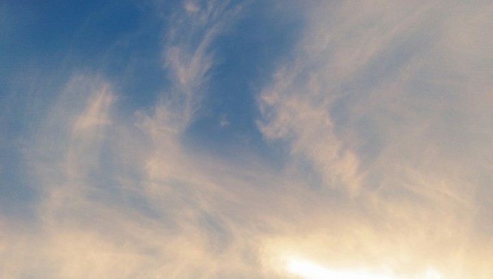 The sky and the clouds ..