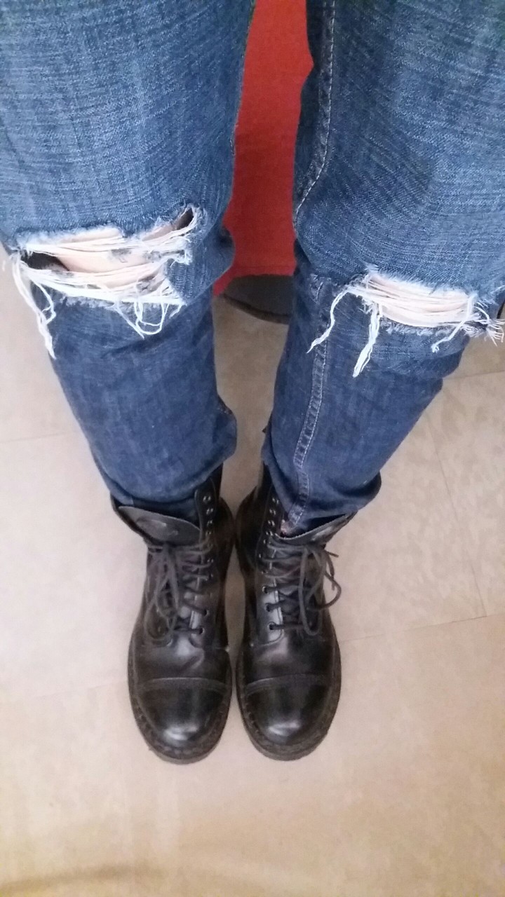 lecz and shoes/ jeans and glany