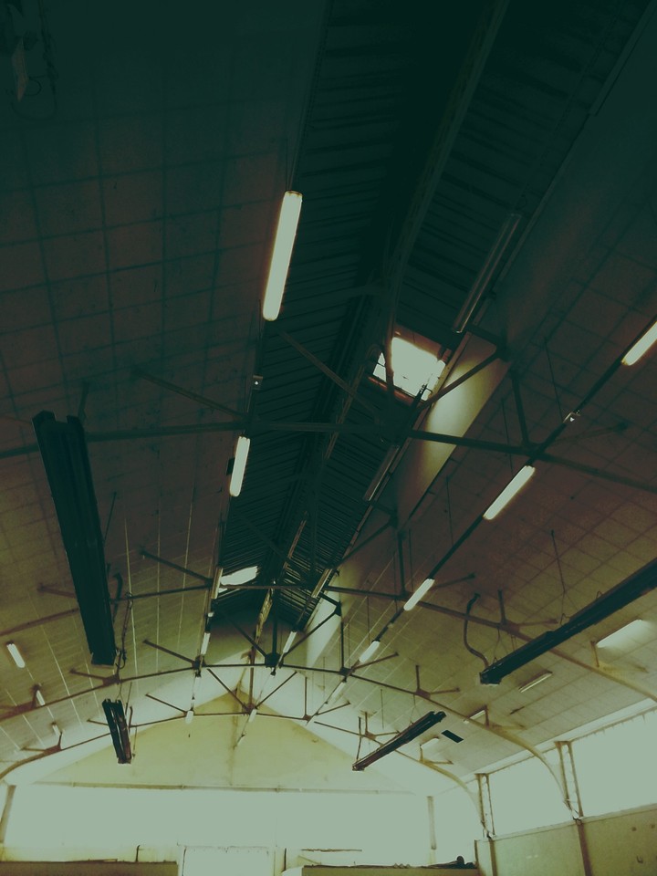 inside the old hangar