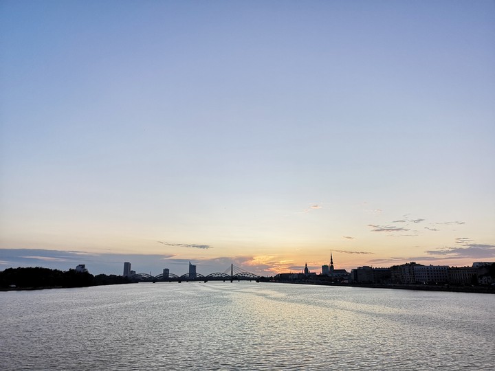 Riga and sunset
