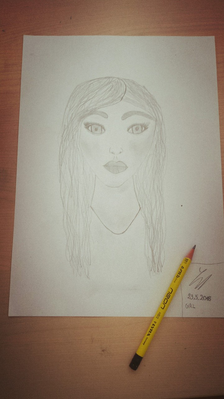 My drawing of girl