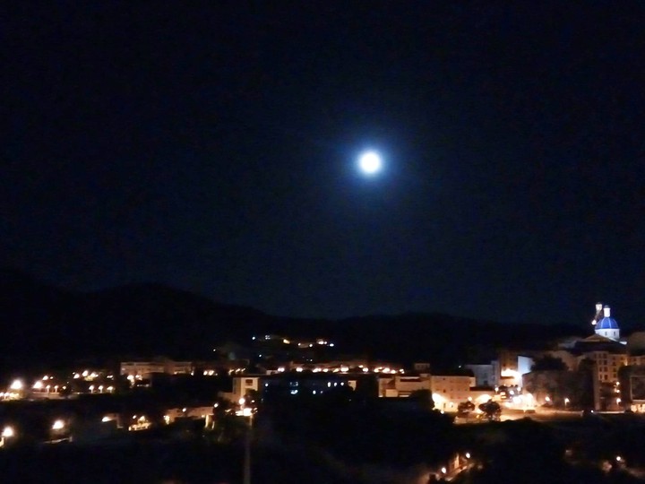 The moon and the city