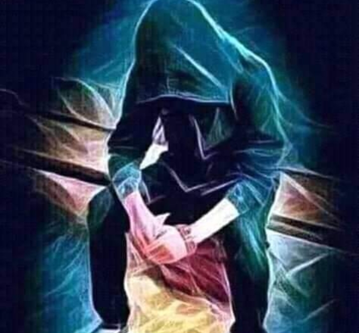 hooded figure alone
