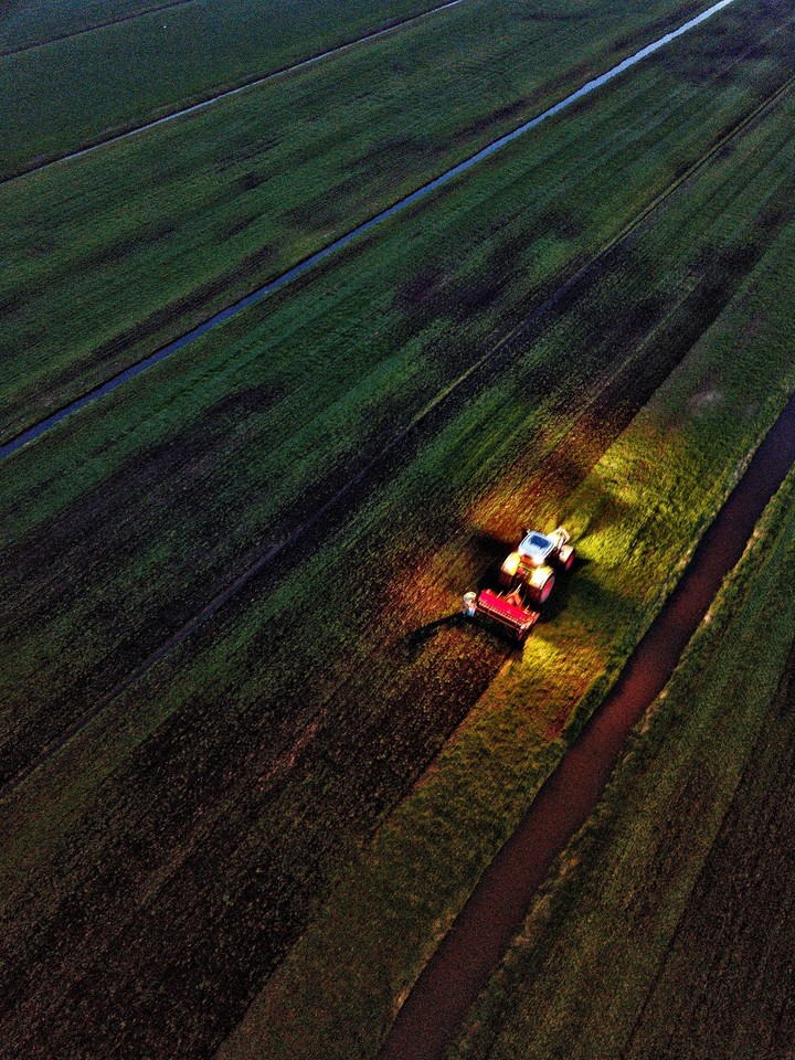 Farmer at work.