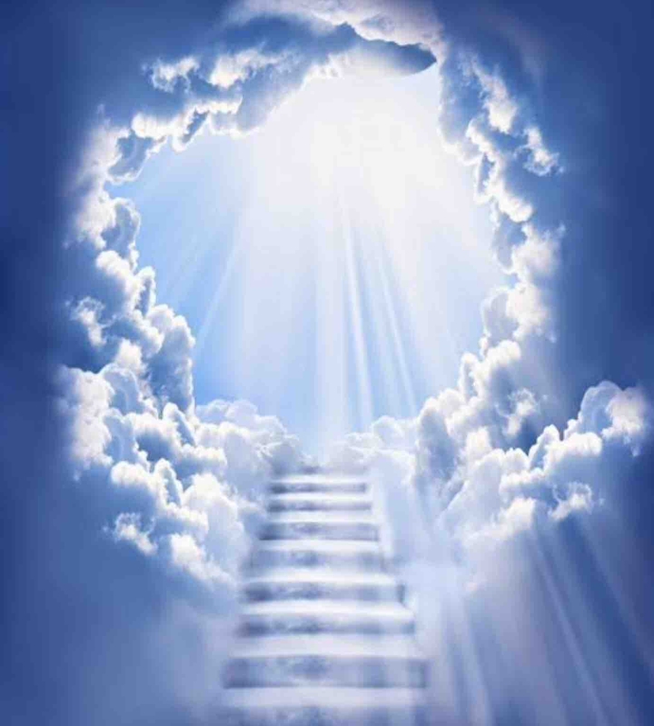 Looking like the stairs of paradise.