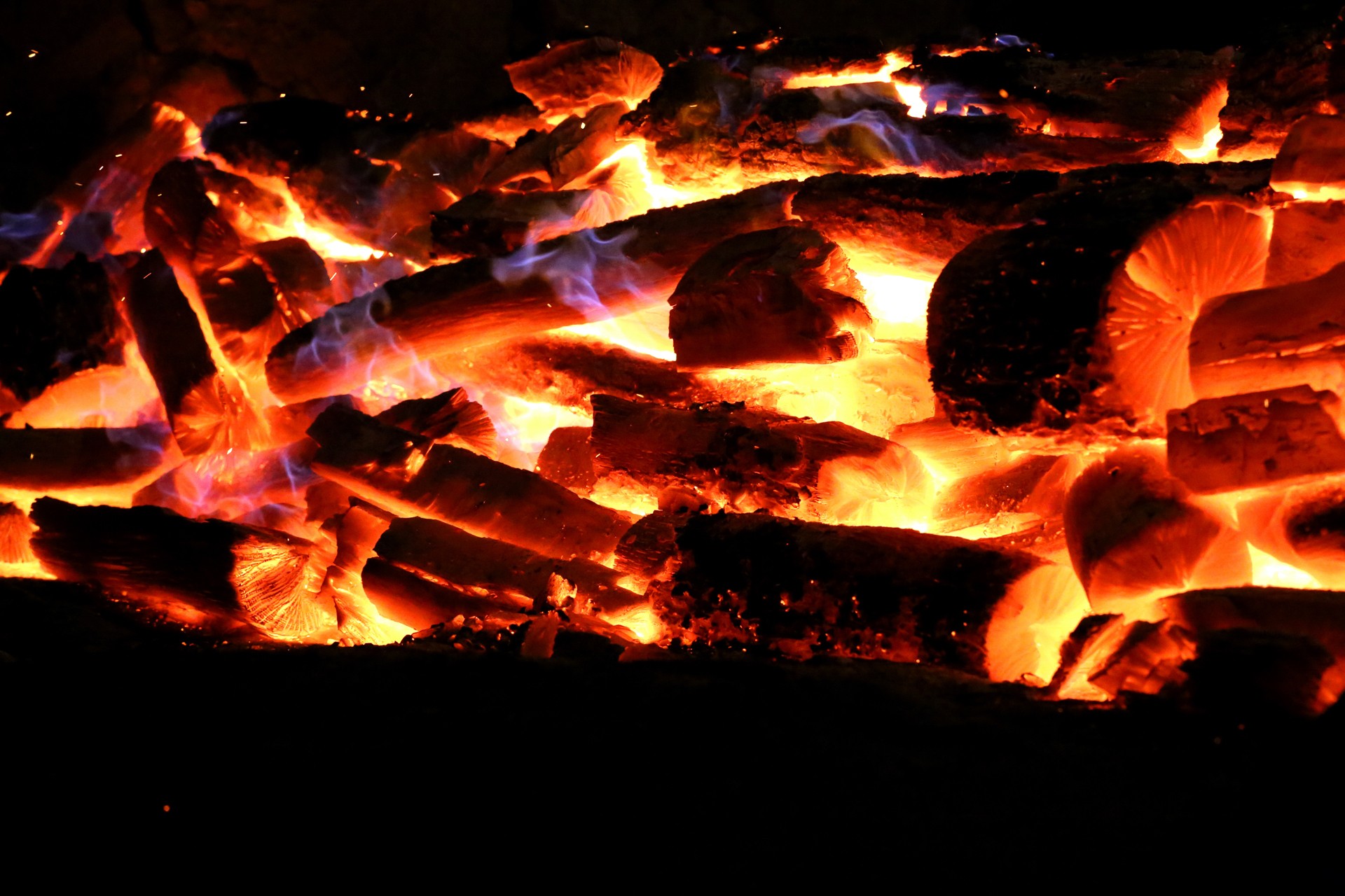 Burning firewood