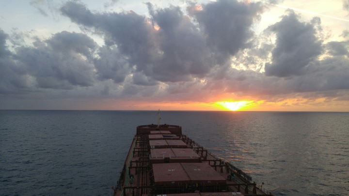 sunset ship