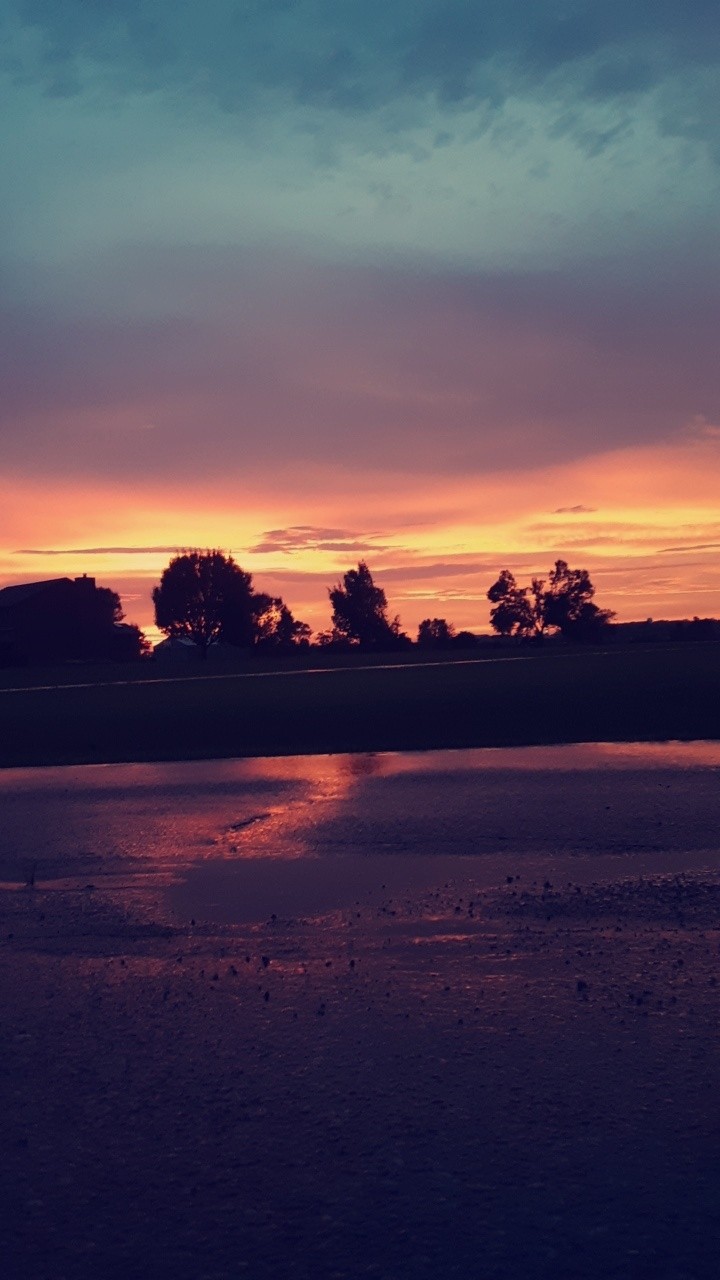 Rainy sunset