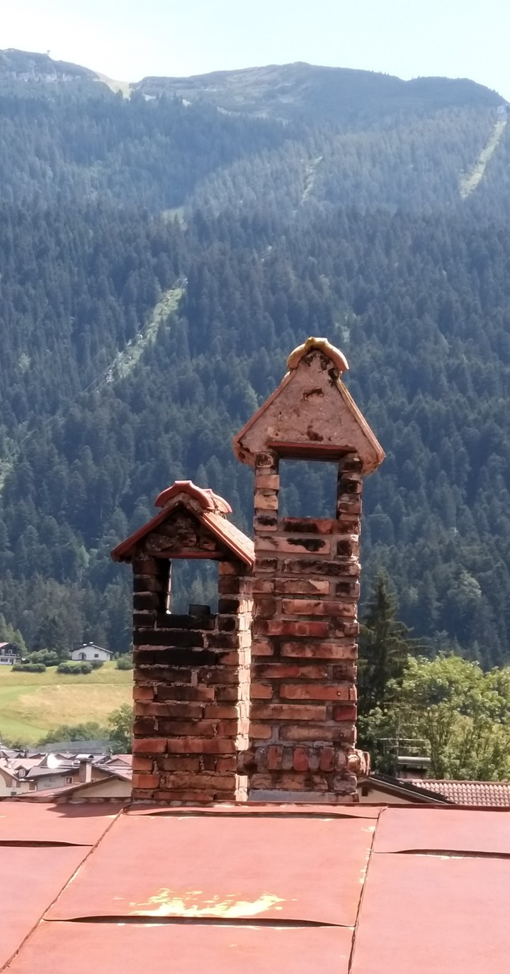 roof and mountains