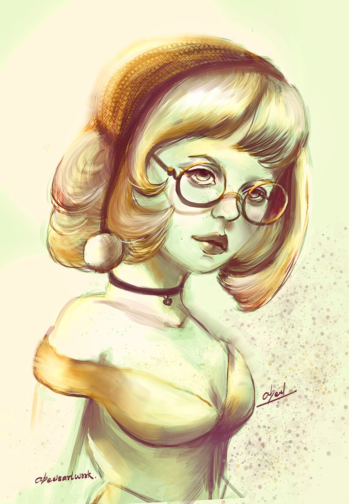 Gothic girl with Specks