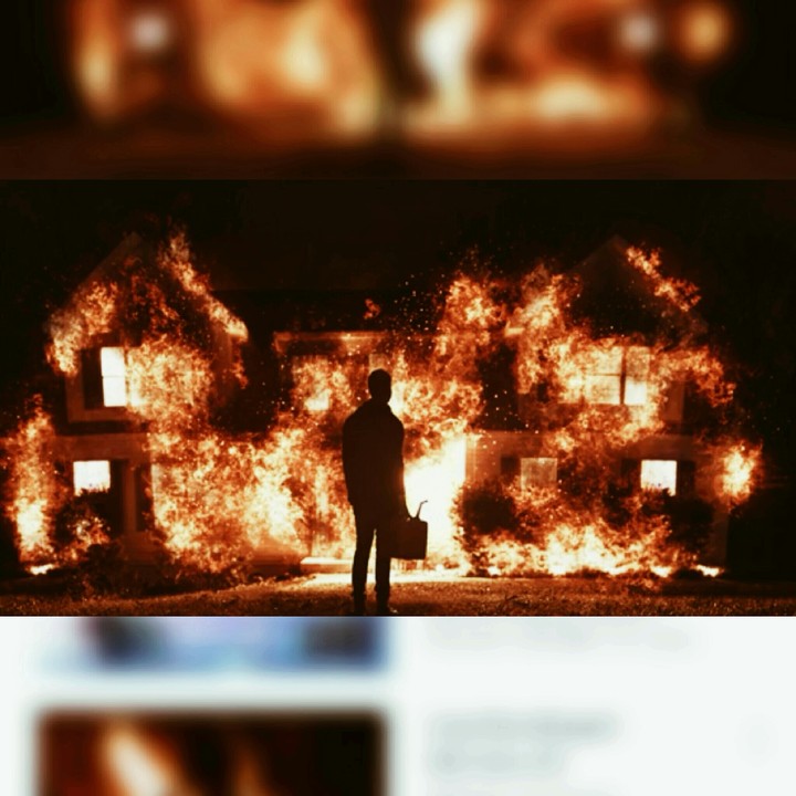 set fire to the house