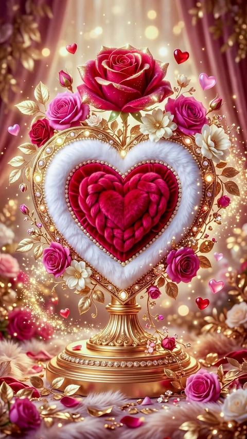 обои heart, diamond