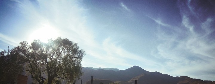 sky across the mountains