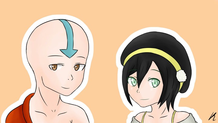 Avatar Aang and Toph Beifong ❤
