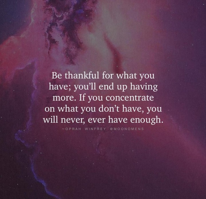 Be Thankful...
