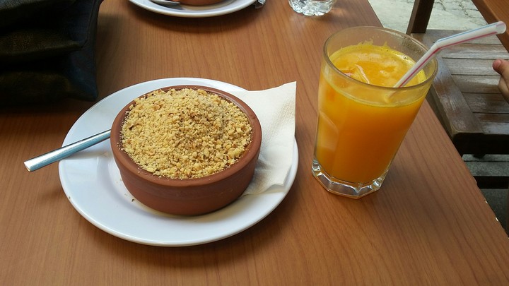 Hazelnut sütlaç & orange juice