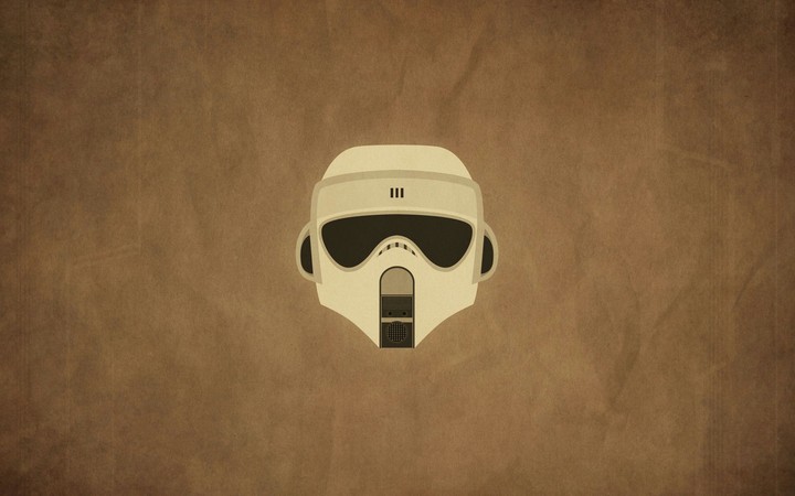 Minimal Cartoon Stormtrooper Background