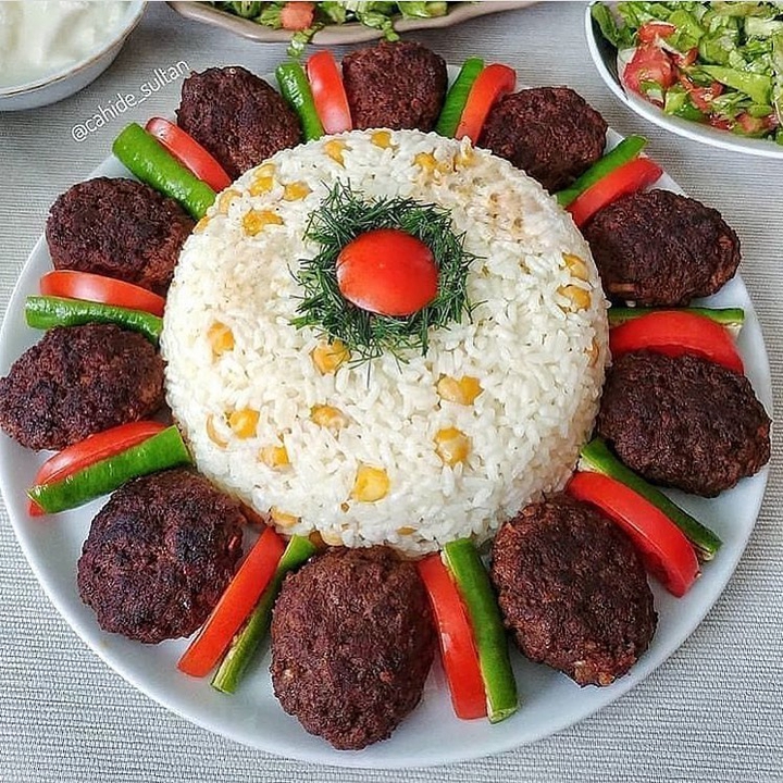 ⚂❤ Iranian food ✔ Kotlet meat ✔ Rice ✔Lunch meal⚪