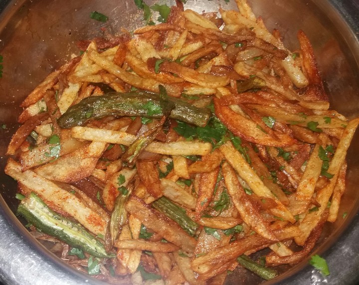Fried veggies.