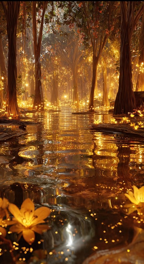 обои bayou, Pond