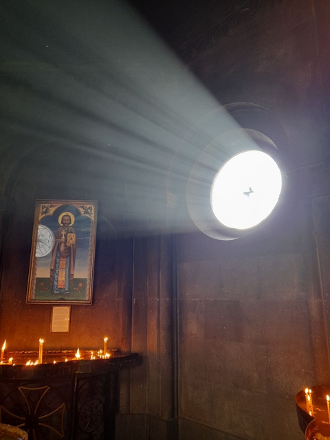 sunlight in the church