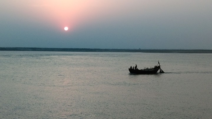 sunset by riverside