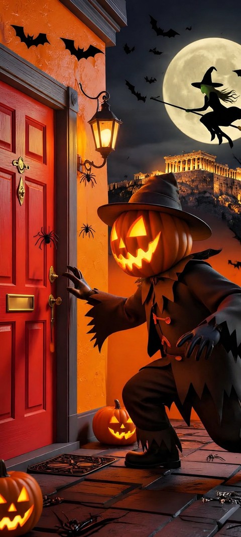 Athens halloween (AI modified)