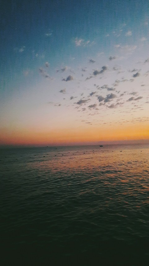 Sunset over the sea
